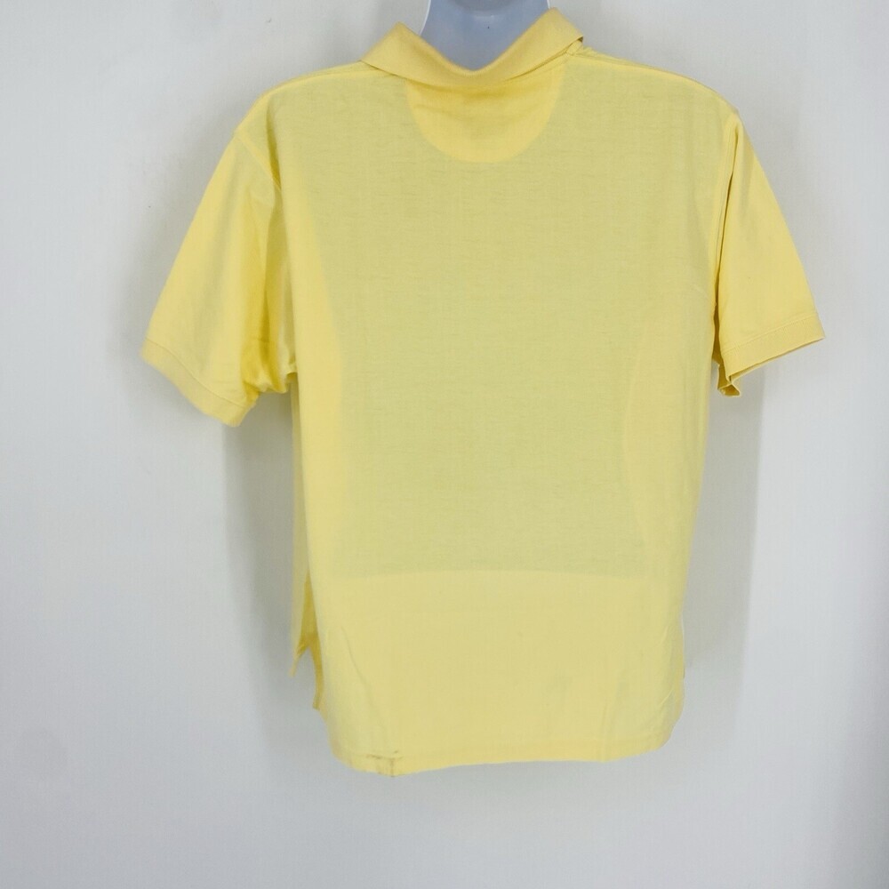 Vintage Ralph Lauren Chaps Yellow 100% Cotton Short Sleeve Polo Shirt Medium - Picture 5 of 7